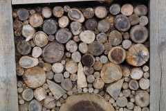 Log Wall - Buckfast Abbey Gardens