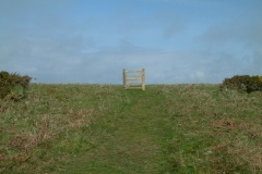 A lost and lonely gate, on the coastal footpath somewhere south of East Soar Farm (2006)