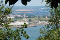 Plymouth Hoe and Dartmoor beyond