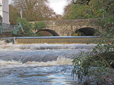 Weir on the River Tavy at Tavistock